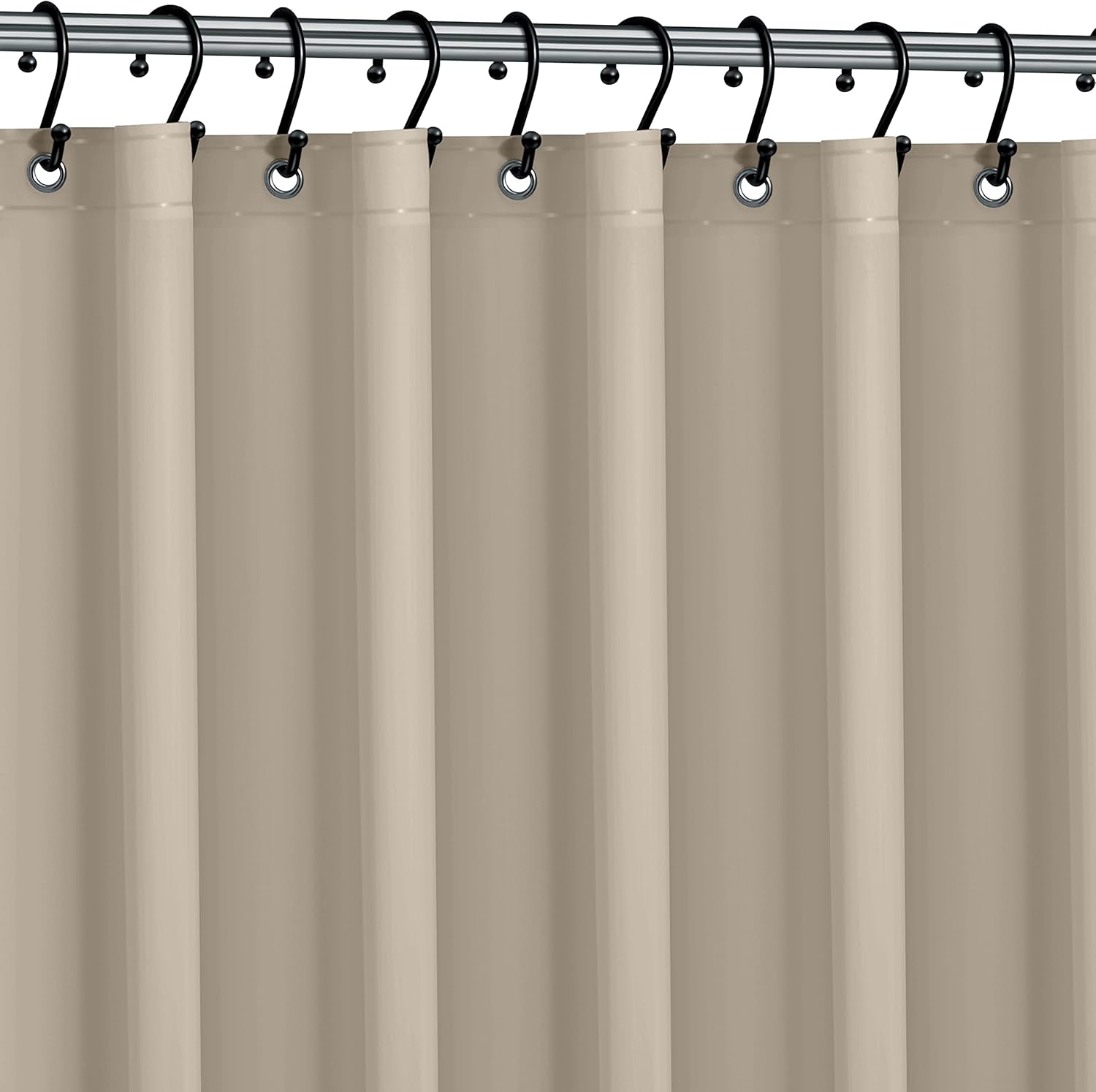 No Smell Shower Curtain Liner 72x72 White - PEVA Plastic Shower Curtain for Bathroom, PVC-Free Waterproof Shower Liner with Metal Grommets and Magnet-Weighted Bottom Hem - Washable Inner Liner