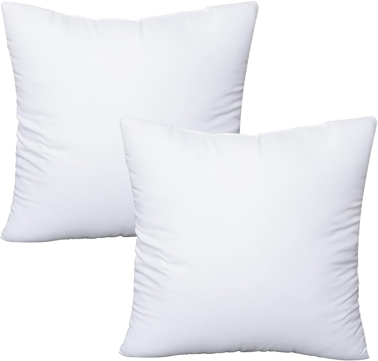 OKBA Throw Pillows Insert Set of 2, with 100% Cotton Cover,Bed and Couch - Indoor Hotel Decorative Pillows, 20x20 in White Pillows Inserts